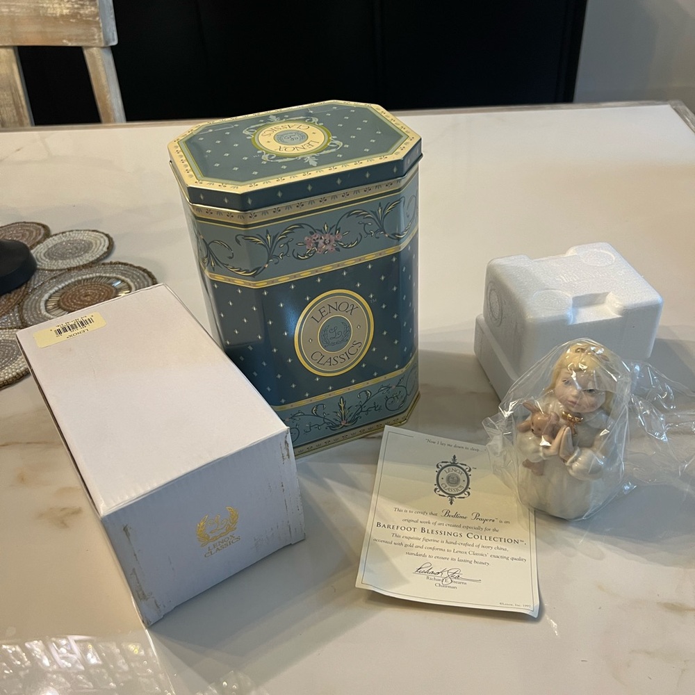Lenox Praying Girl Figurine in Cream and Gold